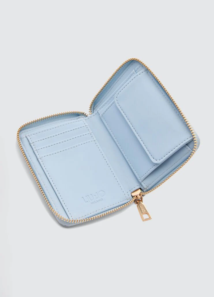 Nylon zip-around purse