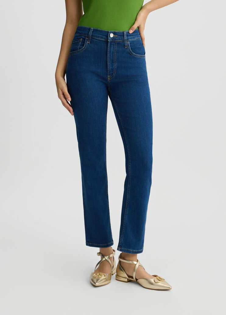 High-rise bootcut jeans