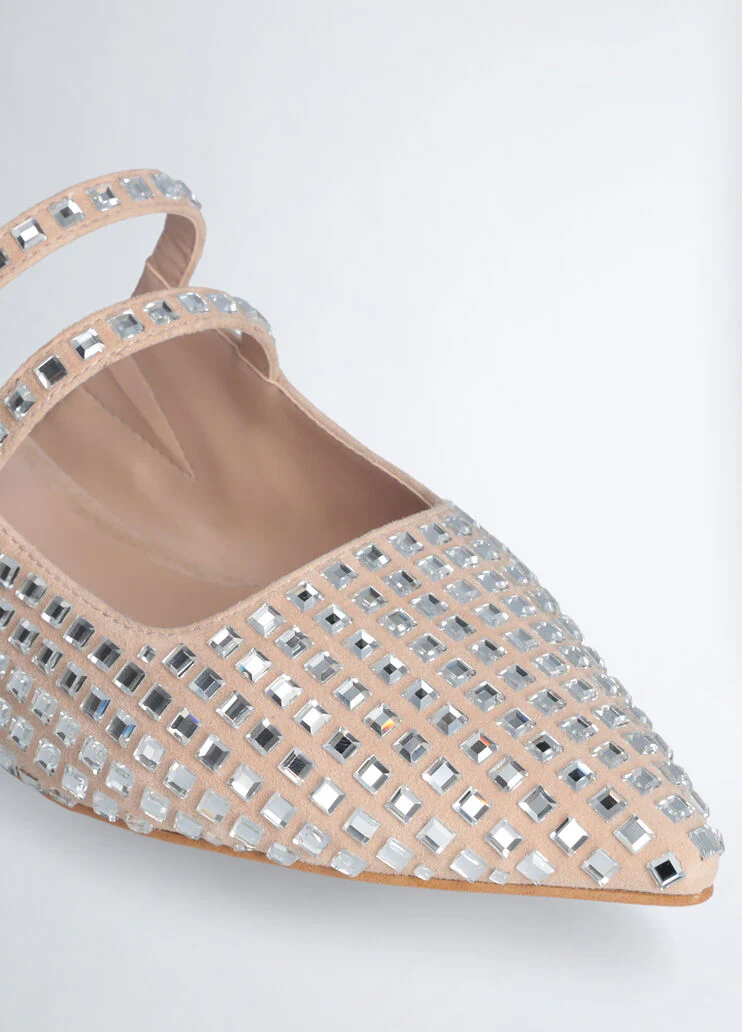 Full rhinestone mules