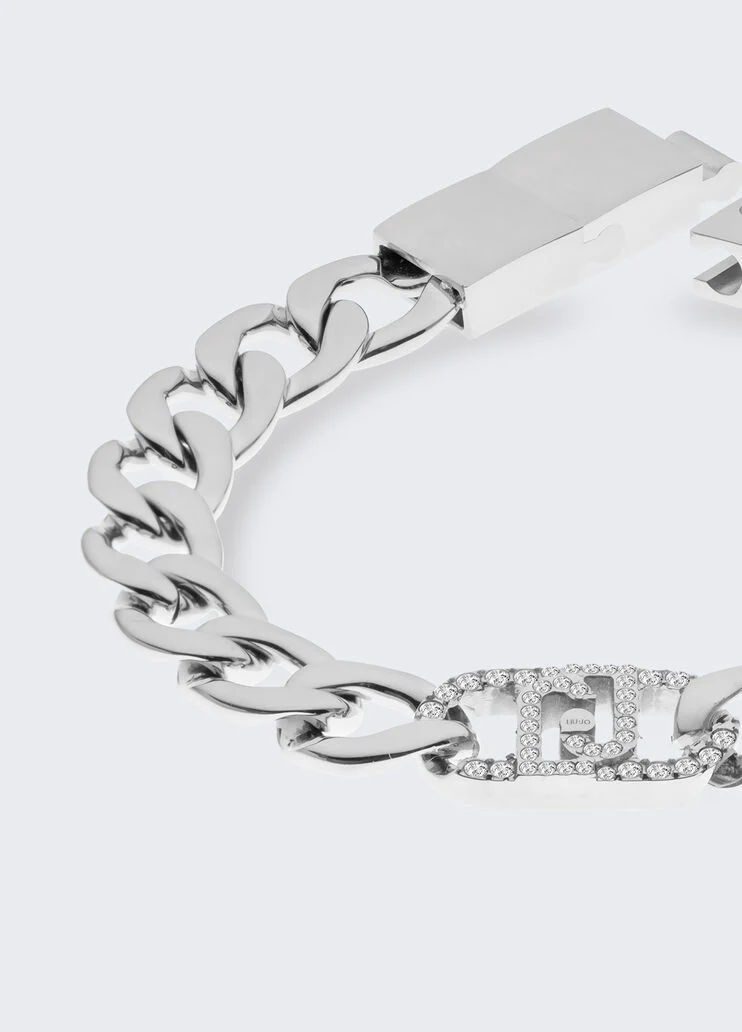 Monogram bracelet with diamantés