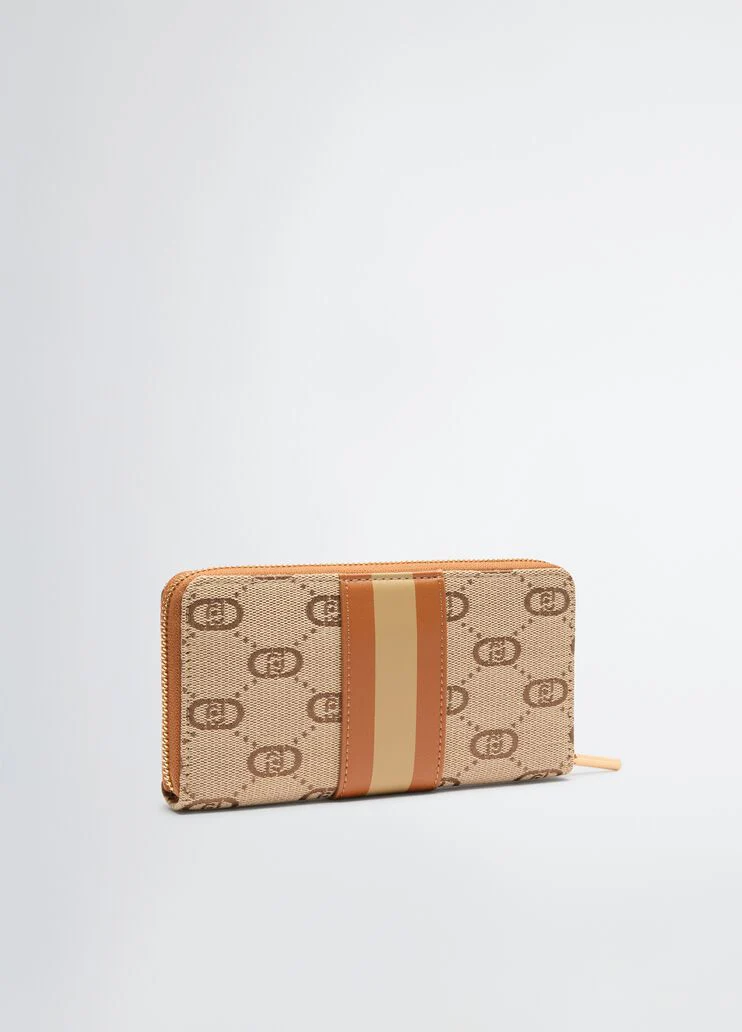 Jacquard zip-around wallet