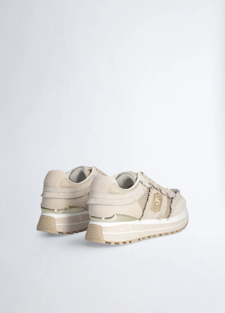 Platform sneakers with fringing