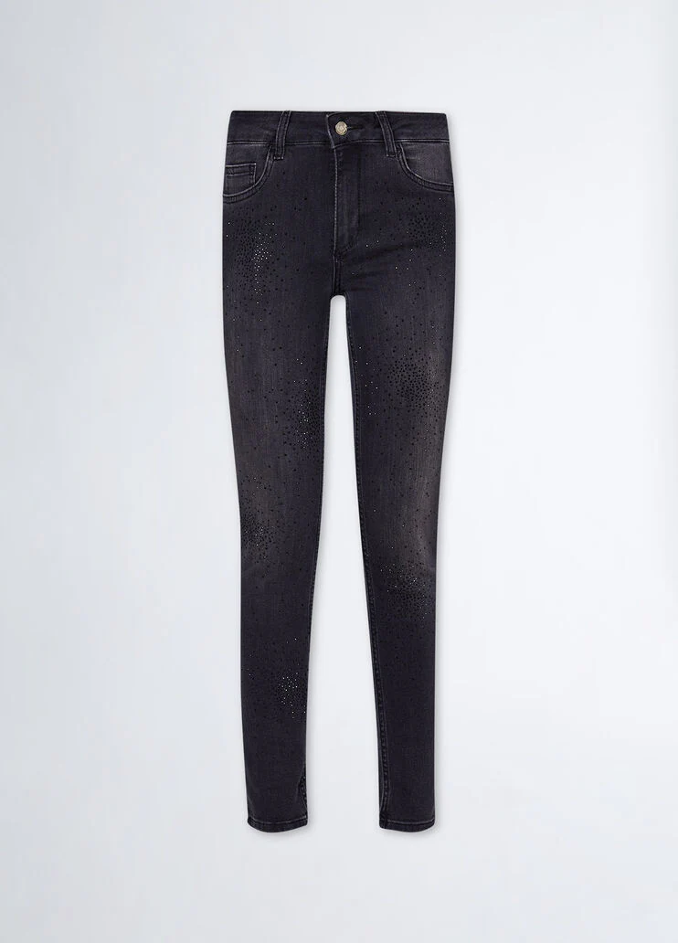 Bottom Up skinny jeans with gemstones