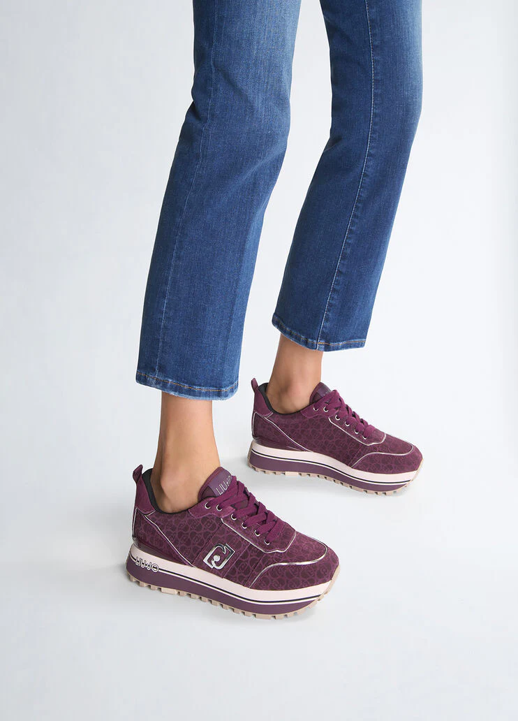 Suede platform sneakers
