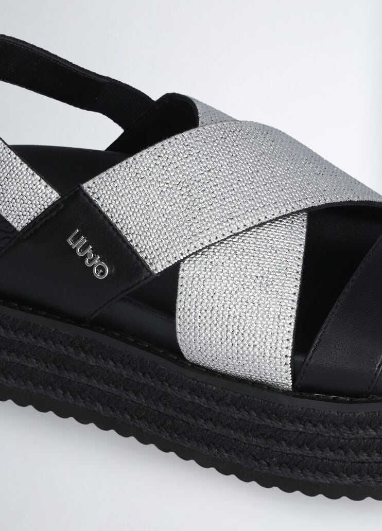 Woven platform sandals