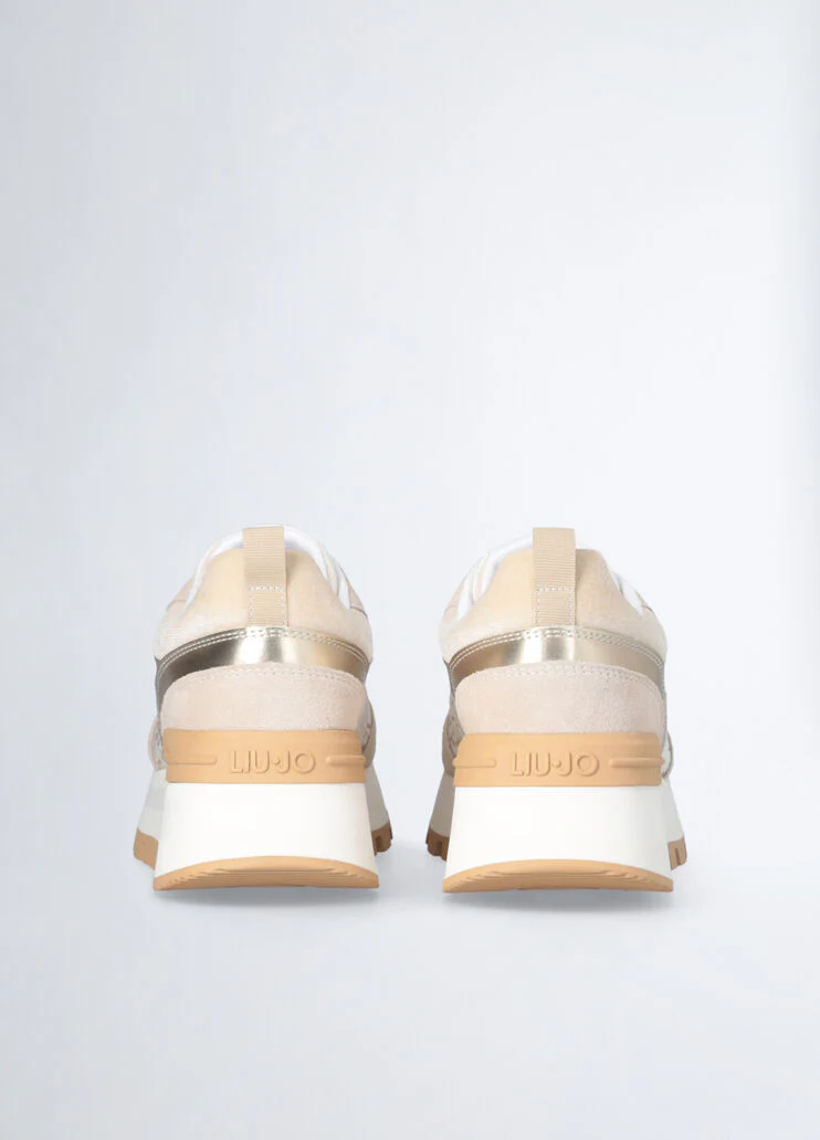 Platform sneakers with micro sequins