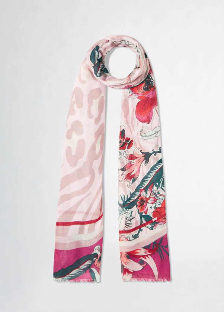 Scarf with floral print