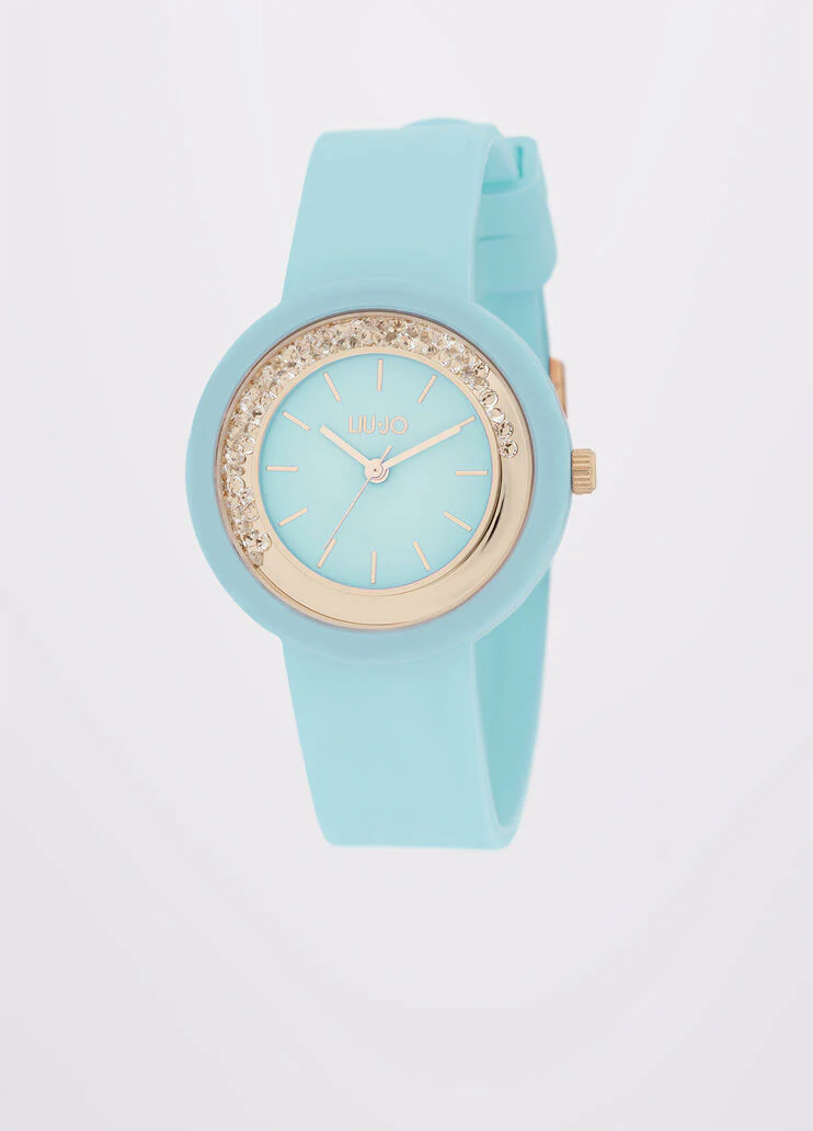 Light blue silicone watch