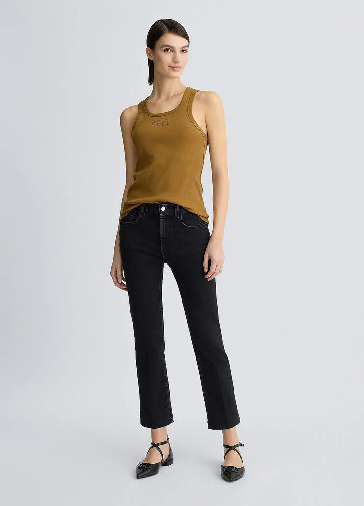 High-rise bootcut jeans