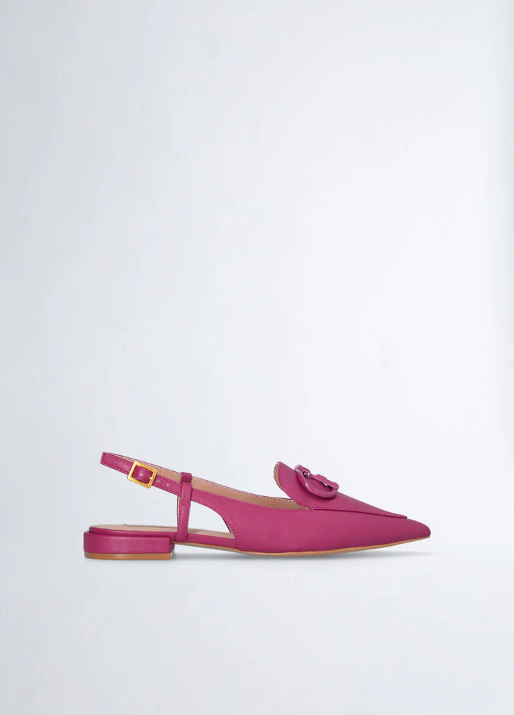 Pink slingback ballet flats