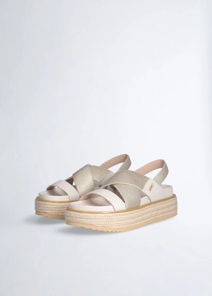Woven platform sandals