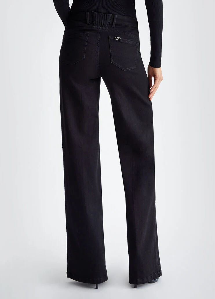 High-rise flared jeans