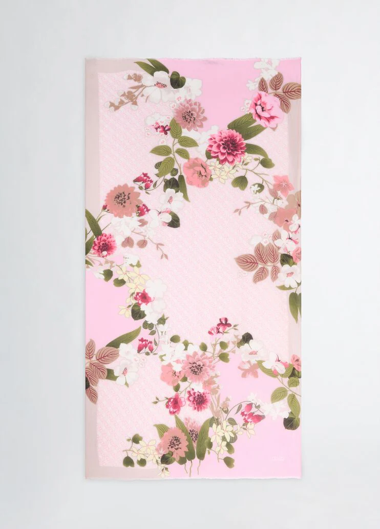 Shawl with floral print