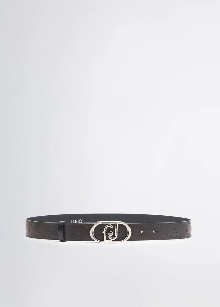 Glossy belt with logo
