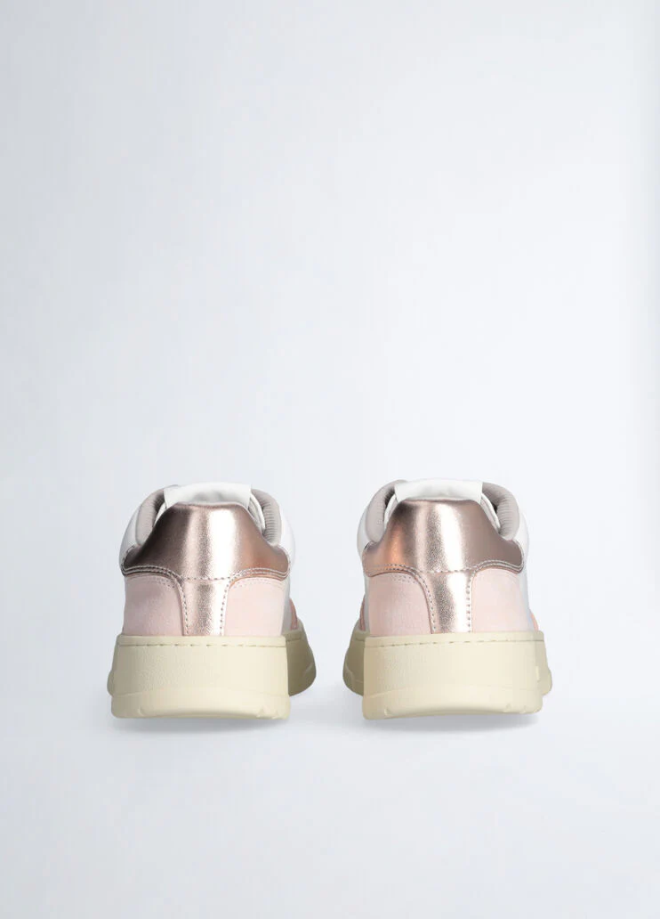 Suede and leather sneakers