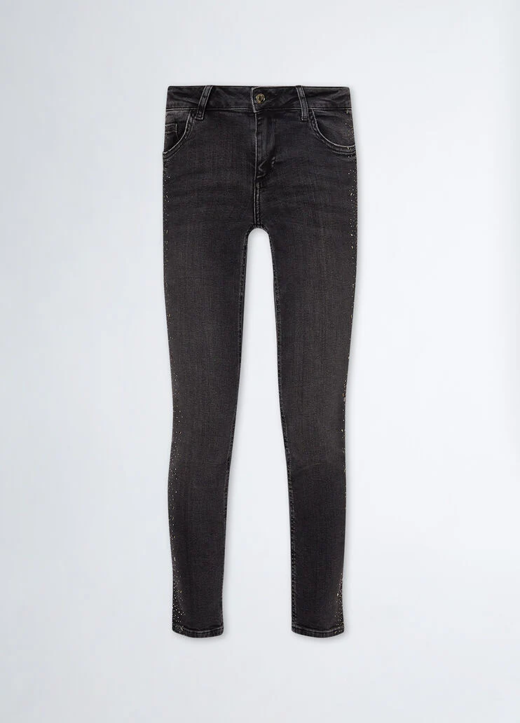 Bottom Up skinny jeans with gemstones