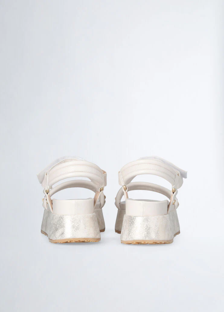 Platform sandals with chain detailing