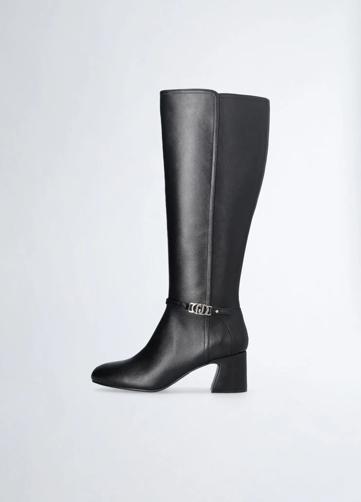 Knee-high leather boots