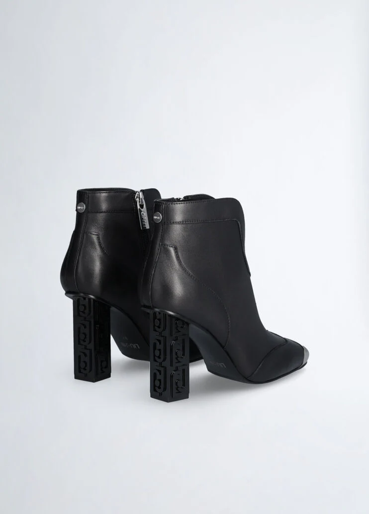 Black ankle boots with heel