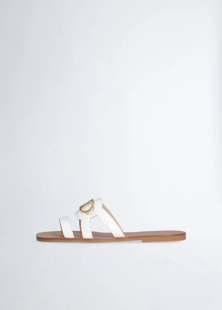 Flat sandals with logo