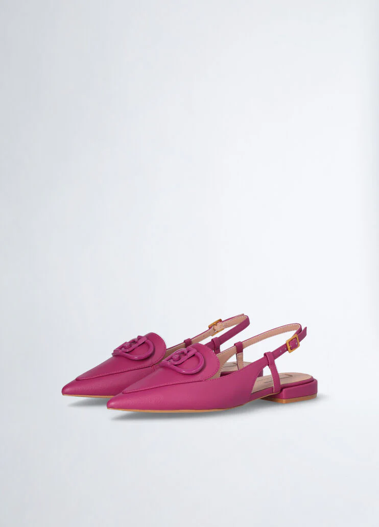 Pink slingback ballet flats