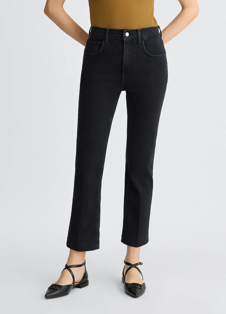 High-rise bootcut jeans