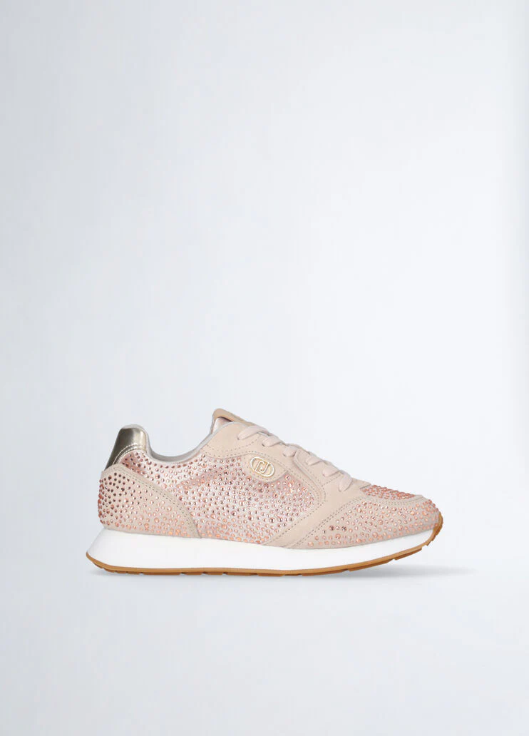 Sneakers with all-over rhinestones