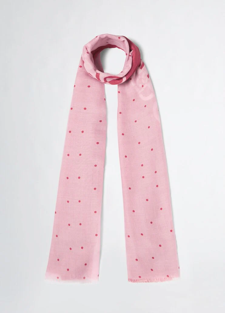 Red color-block stole