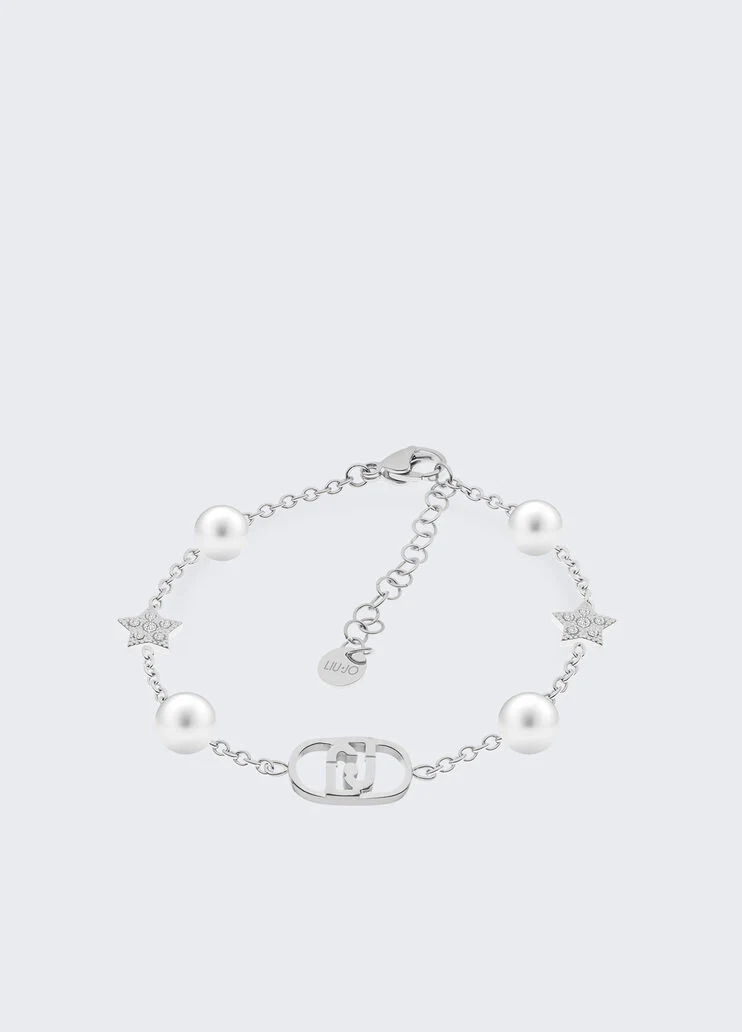 Bracelet with synthetic pearls