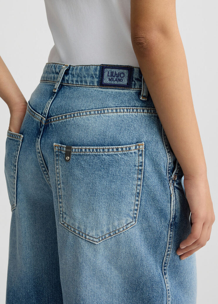 High-rise flared jeans