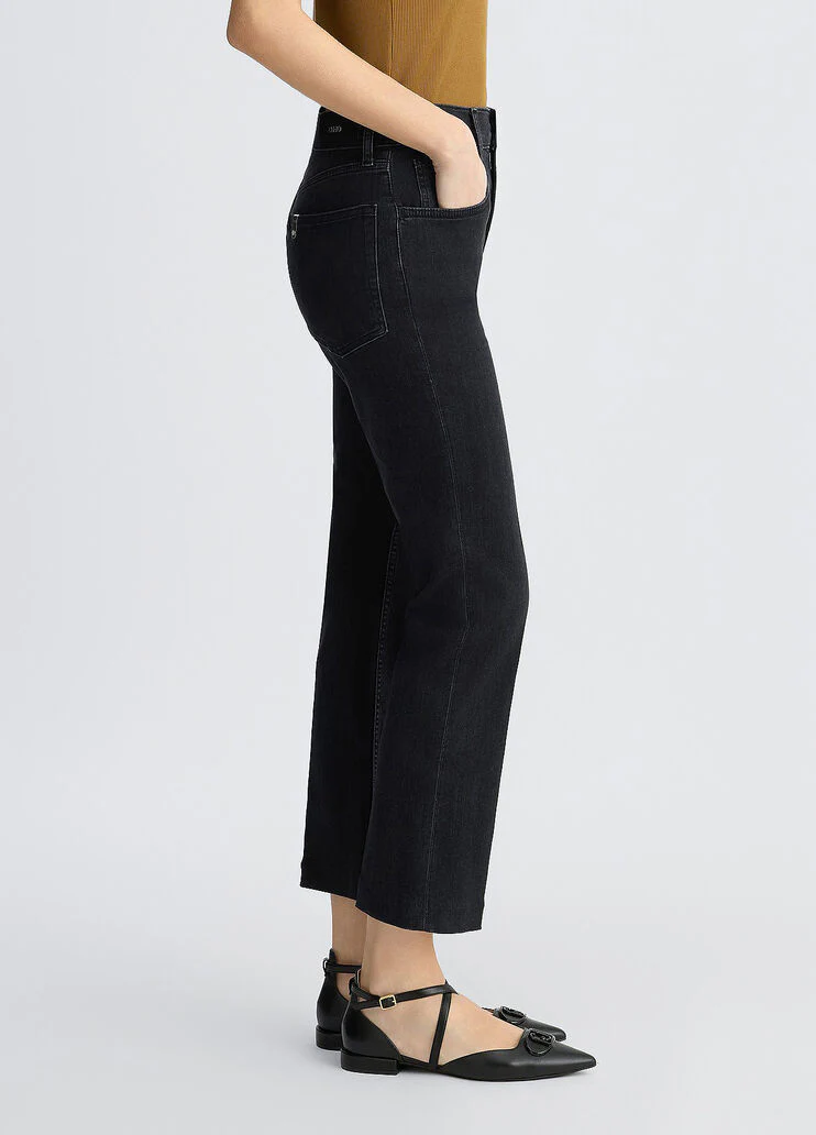 High-rise bootcut jeans