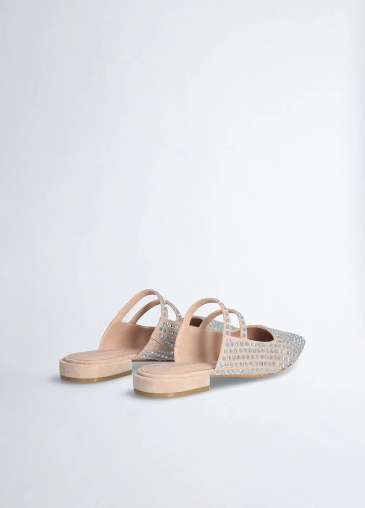 Full rhinestone mules