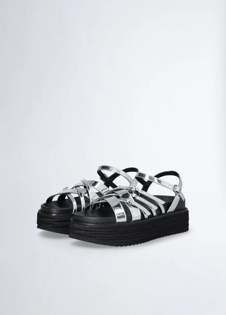 Mirrored platform sandals