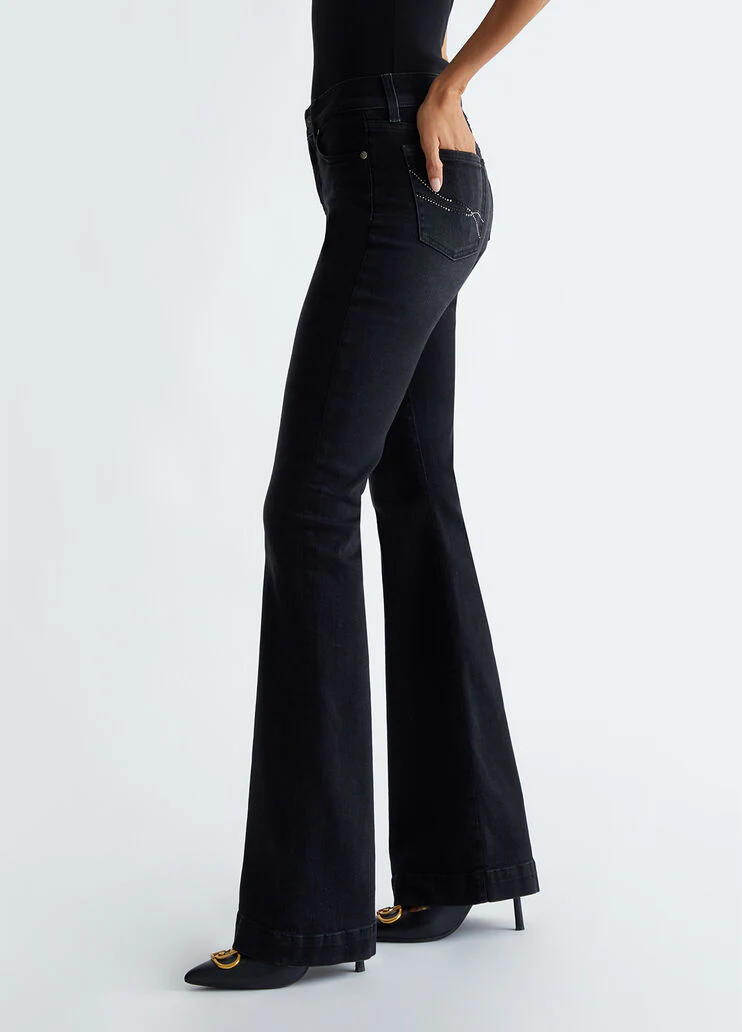 High-rise flared jeans