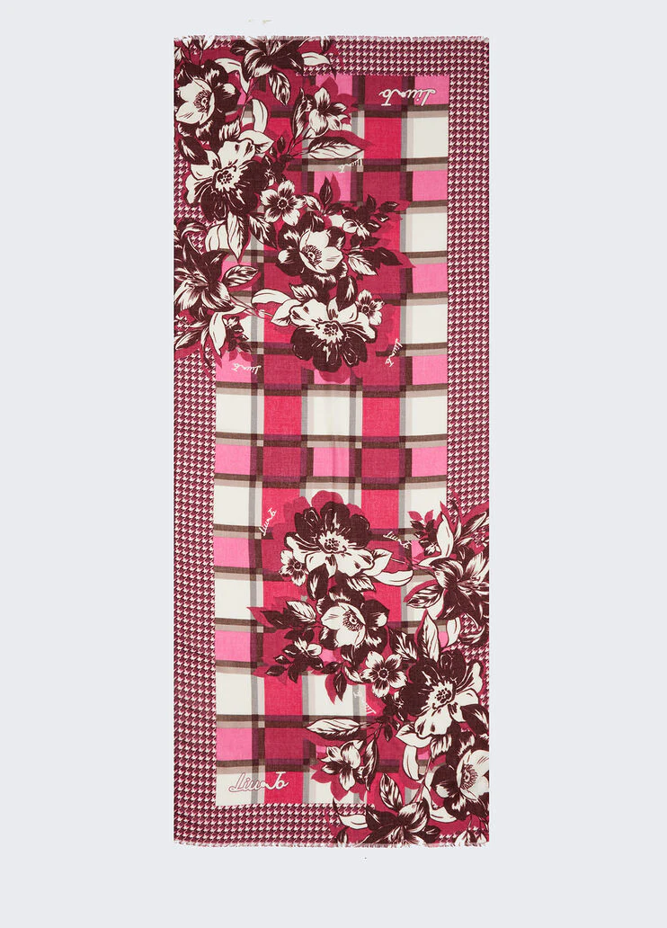 Floral chequered stole