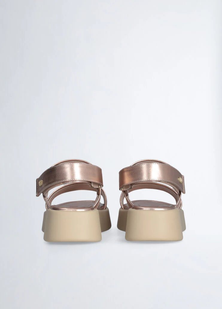 platform sandals with sequins