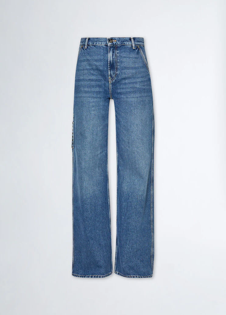 Flared jeans with studs