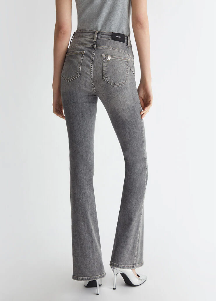 High-rise flared jeans