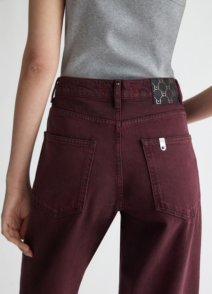 High-rise lurex jeans