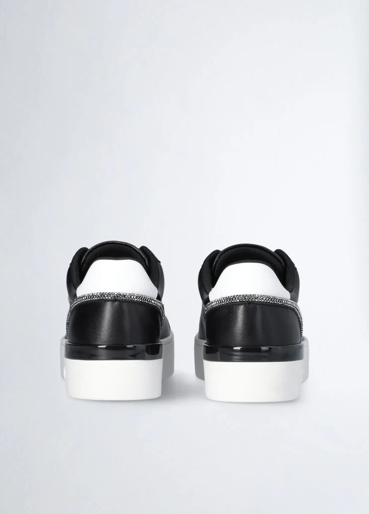 Black leather sneakers