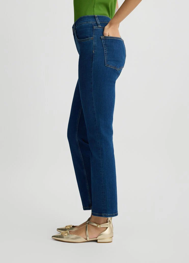 High-rise bootcut jeans