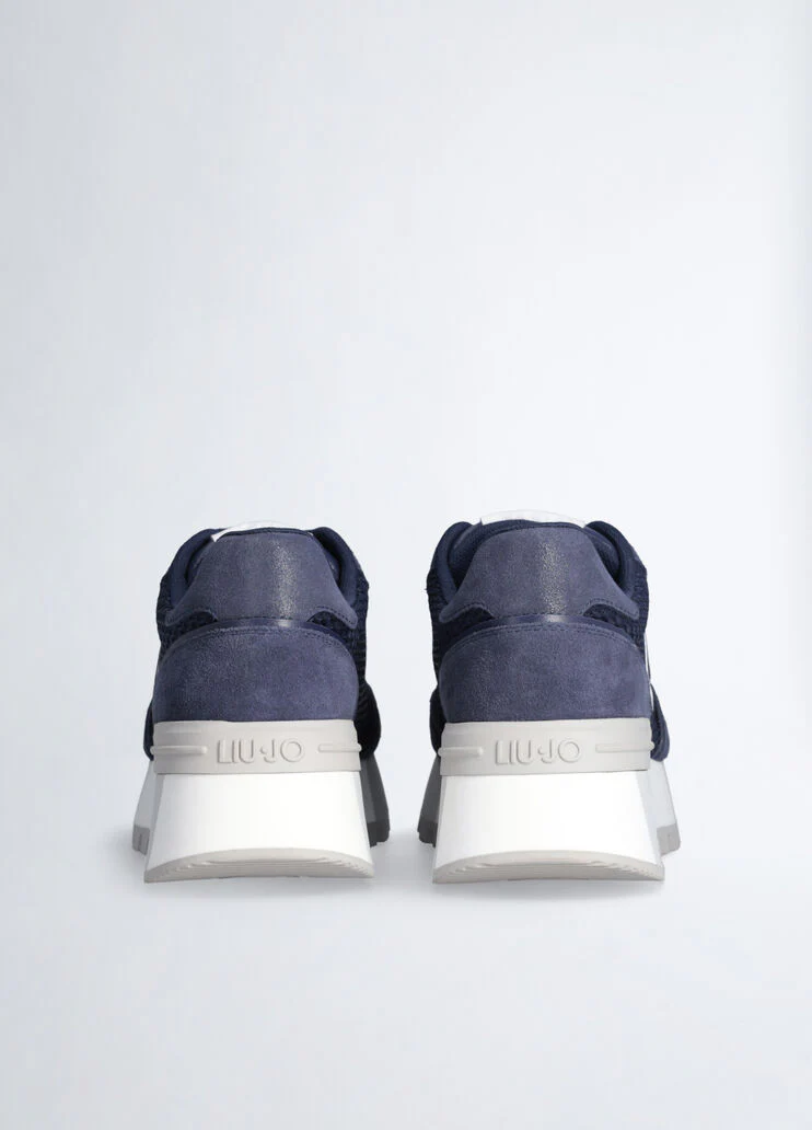 Blue platform sneakers