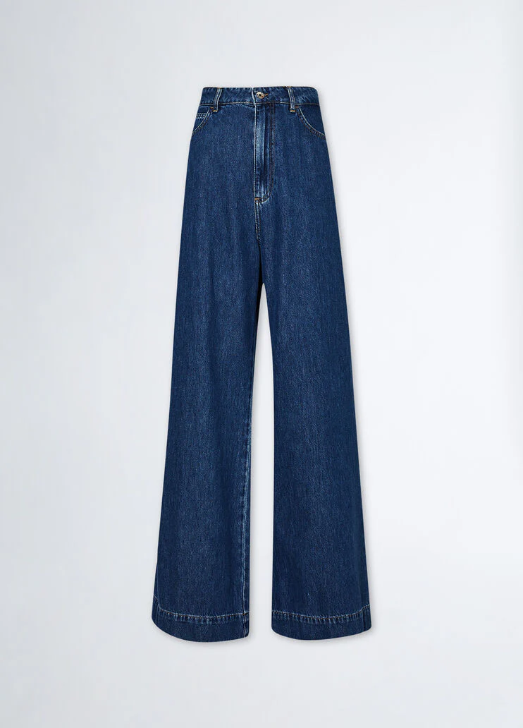 Flared cotton jeans