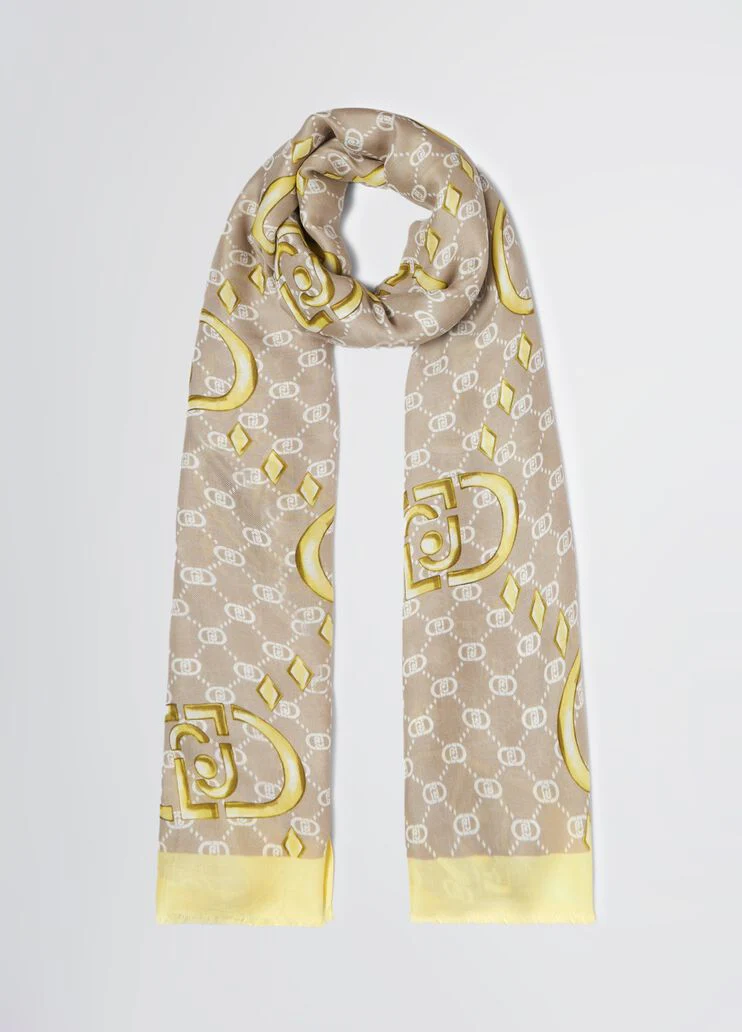 Beige stole with logo