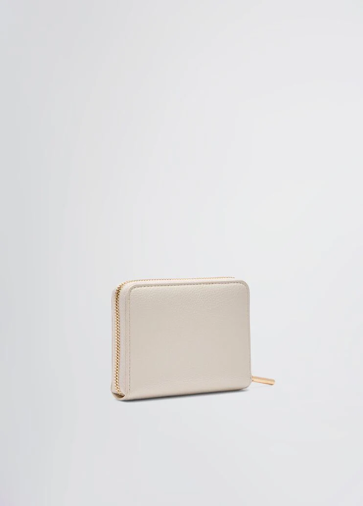 Tumbled zip-around purse