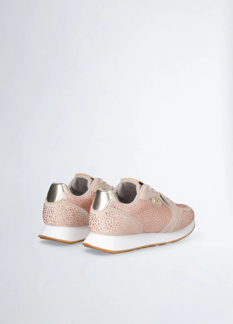 Sneakers with all-over rhinestones