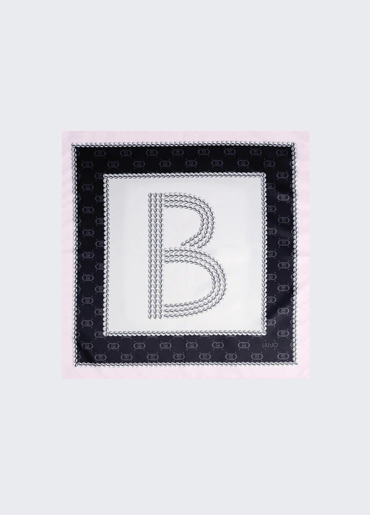 Black letter B foulard