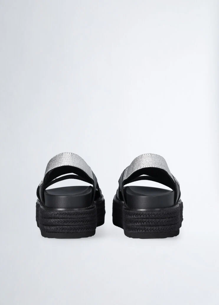 Woven platform sandals