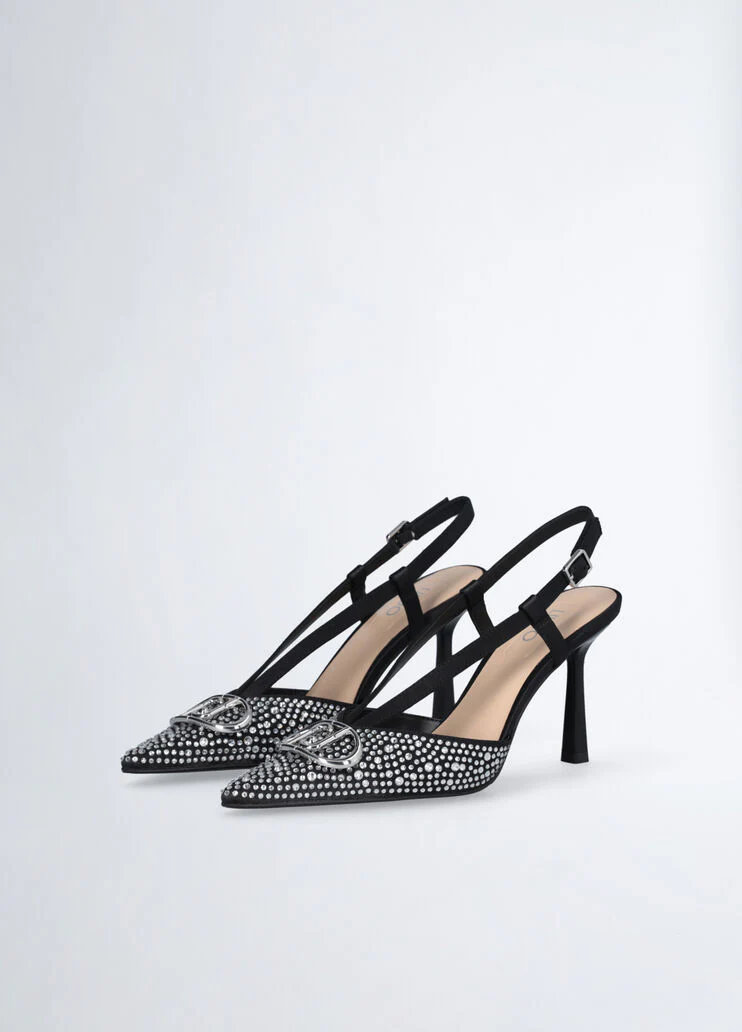 Full rhinestone slingbacks