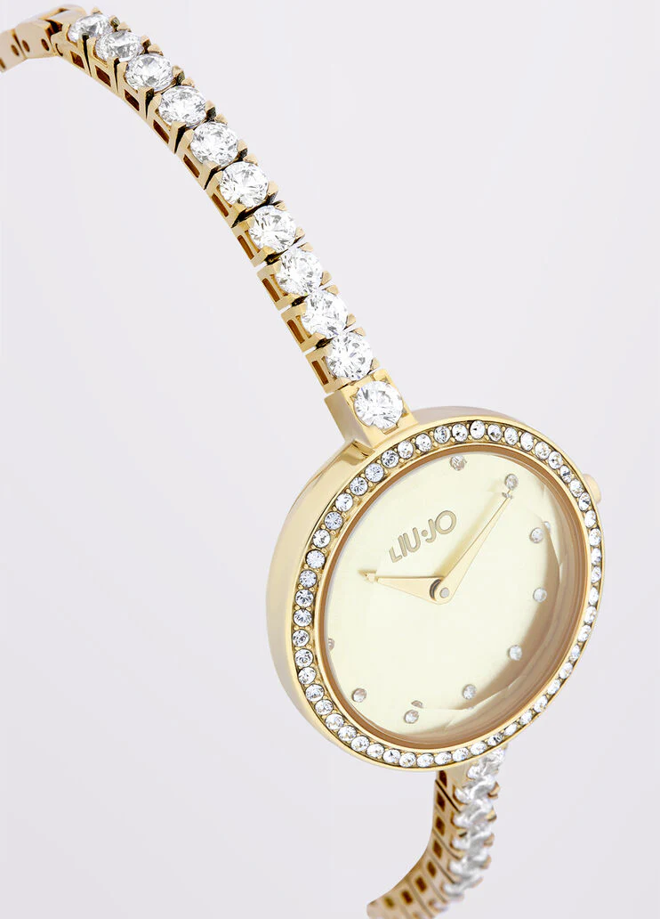 Watch with bejewelled strap